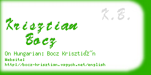 krisztian bocz business card